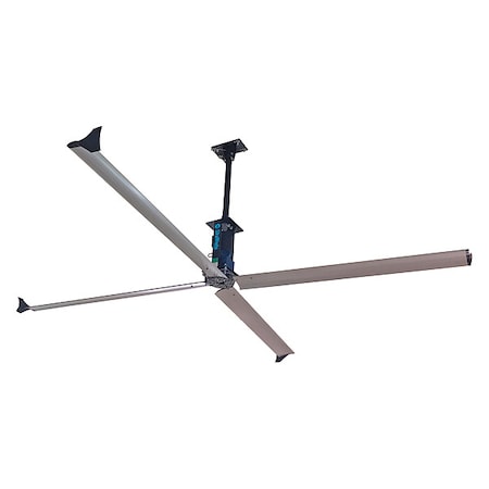 HVLS Ceiling Fan, 20 ft Blade Dia, 4 Blades, Variable Speeds, 230V AC, Powder Coated MPN:STEP-2061-423-3