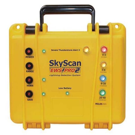Lightning Detector, 10 in. W, 8 lb. MPN:EWS Pro 2