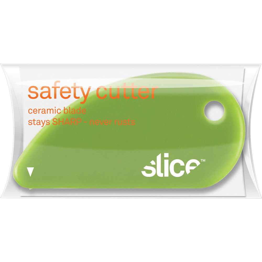 Slice Mini Safety Cutter With Ceramic Blade, 1-1/4in x 2-7/16in, Green (Min Order Qty 11) MPN:SLI00200