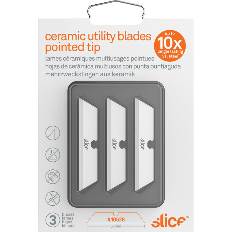 Slice Util Knife Blades Pointed Tip Wh 3PK MPN:10528