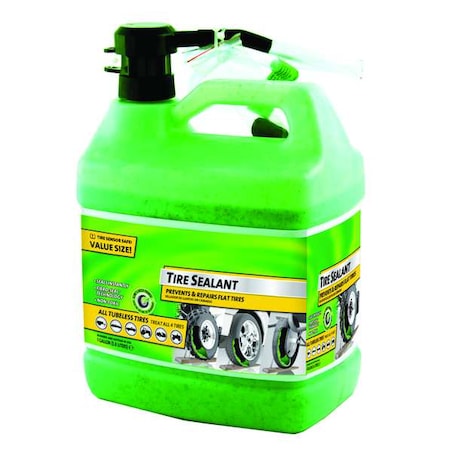 Tire Sealant, Liquid, 1 gal, Jug, Green MPN:10163