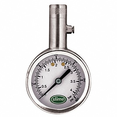 Brass Dial Tire Gauge 5 to 60 PSI MPN:20049