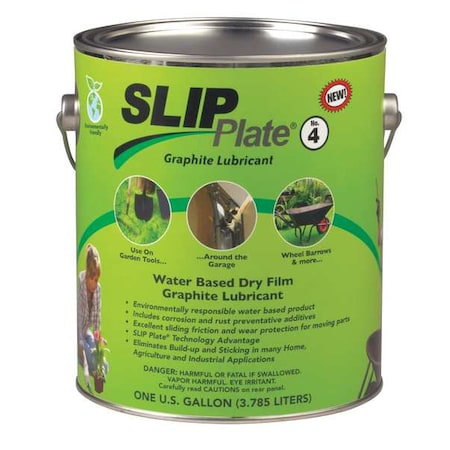 Dry Film Lubricant, 1 gal., Can, Water, Black MPN:SLIP4-4X1G