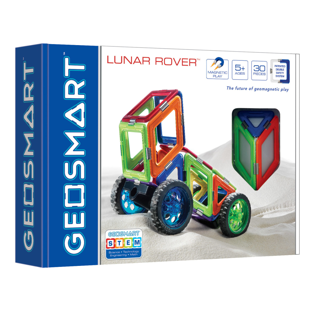 GeoSmart Lunar Rover Magnetic Construction Set, Assorted Colors, Set Of 30 Pieces MPN:SG-GEO211US