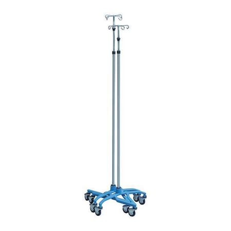 IV Pole, Stainless Steel, 24 in W, Blue MPN:R100P49-001