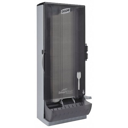 Spork Dispenser, Smoke, Capacity 120 MPN:SSPKPD120