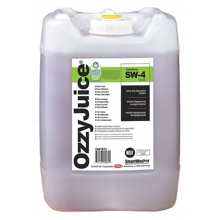 Cleaning Solution, Ozzy Juice, Industrial Grade, SW-4, 5 Gal, Pail MPN:14148