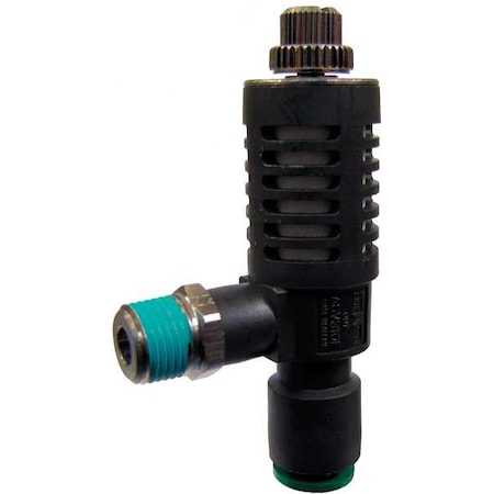 Speed Exhaust Control Valve, 1/4 Tube, 1/8 MPN:ASV310F-N01-07S
