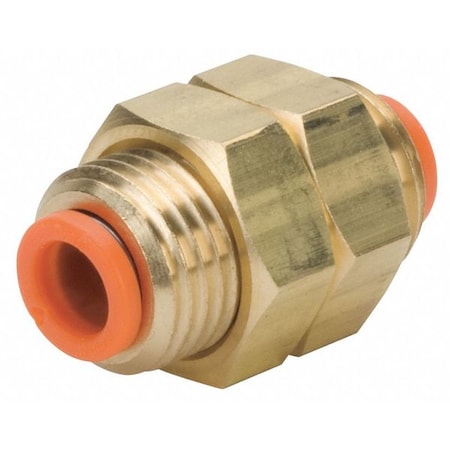 Push-Fit Union Fitting, Push-to-Connect x Push-to-Connect, 1/8 in Tube OD, 1/2-20 Pipe Size MPN:KQ2E01-00A