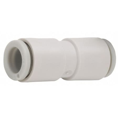 Push-Fit Union Fitting, Tube x Tube, 5/32 in Tube OD, Polybutylene Terephthalate MPN:KQ2H03-00A