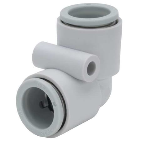 Push-Fit Elbow Fitting, Push-to-Connect x Push-to-Connect, 12mm Tube OD, Plastic MPN:KQ2L12-00A