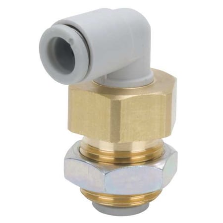 Push-Fit Elbow Fitting, Push-to-Connect x Push-to-Connect, 12mm Tube OD, M22 x 1 Pipe Size, Plastic MPN:KQ2LE12-00A