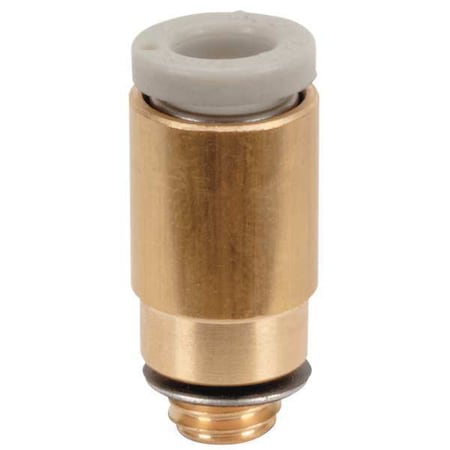 Push-Fit Adapter Fitting, Push-to-Connect x Male Metric, 4mm Tube OD, 6 mm Pipe Size, Plastic MPN:KQ2S04-M6A