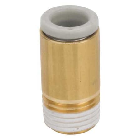 Push-Fit Adapter Fitting, Push-to-Connect x MBSPT, 10mm Tube OD, 1/8 in Pipe Size, Plastic MPN:KQ2S10-01AS