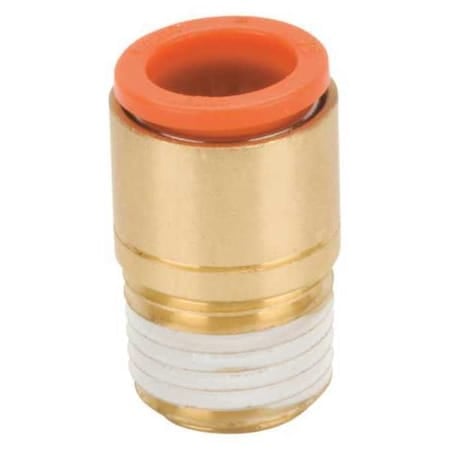 Push-Fit Adapter Fitting, Push-to-Connect x MNPT, 3/8 in Tube OD, 3/8 in Pipe Size, Plastic MPN:KQ2S11-36AS