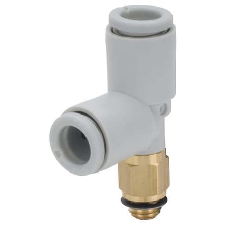 Push-Fit Tee Fitting, Metric x Push-to-Connect x Push-to-Connect, 4mm Tube OD, 6 mm Pipe Size MPN:KQ2Y04-M6A
