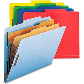 Smead® Pressboard Classification Folders Letter Six-Section Assorted 10/Box 14025