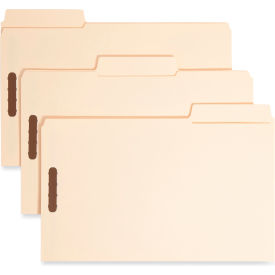 Smead® SuperTab File Folders with Fastener 1/3 Cut 11 Point Legal Manila 50/Box 19535