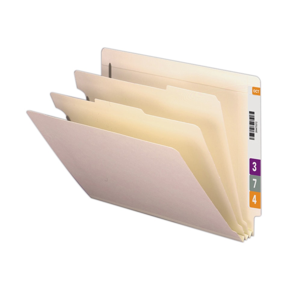 Smead End-Tab Classification Folders With Dividers, Letter Size, Manila, Box Of 10 (Min Order Qty 2) MPN:ETC300L-2D