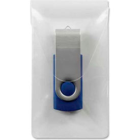 Smead® 68150 Self-Adhesive Poly USB Flash Drive Pockets Clear Pack of 6 68150