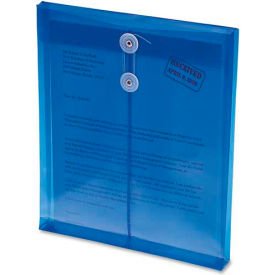 Smead Poly String and Button Interoffice Envelopes Open-End (Vertical) 9.75 x 11.63 Blue 5/PK 89542