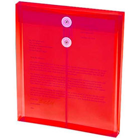 Smead Poly String and Button Interoffice Envelopes Open-End (Vertical) 9.75 x 11.63 Red 5/PK 89547