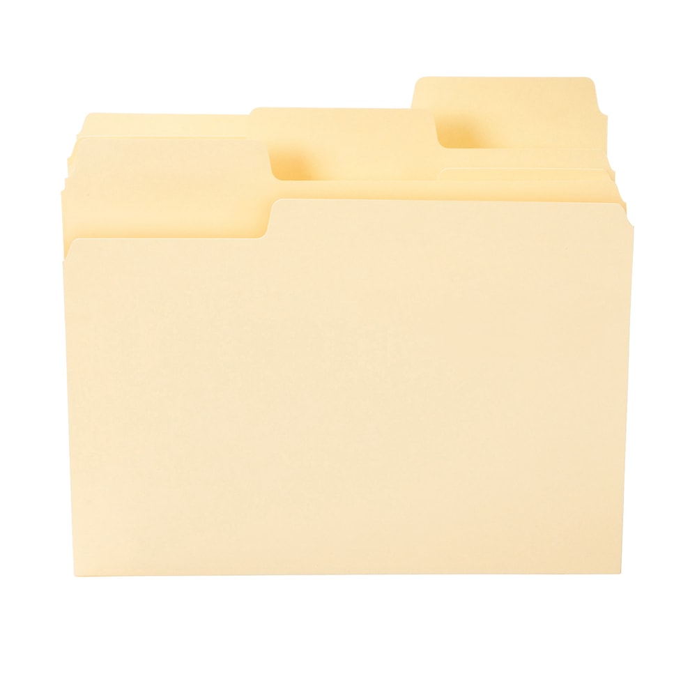 Smead SuperTab File Folders, Letter Size, 1/3 Cut, Manila, Box Of 100 MPN:10301