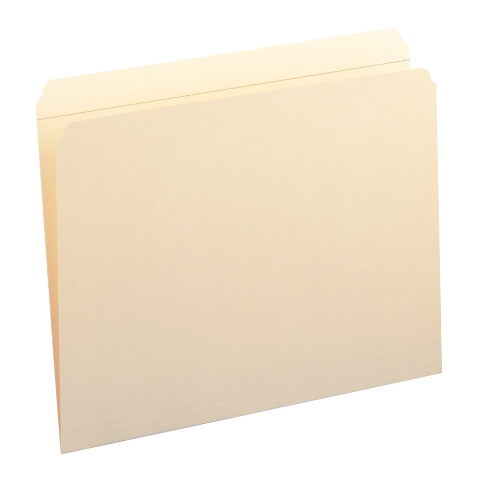 Smead Reinforced Tab Manila File Folders, Letter Size, Straight Cut, Box Of 100 MPN:10310