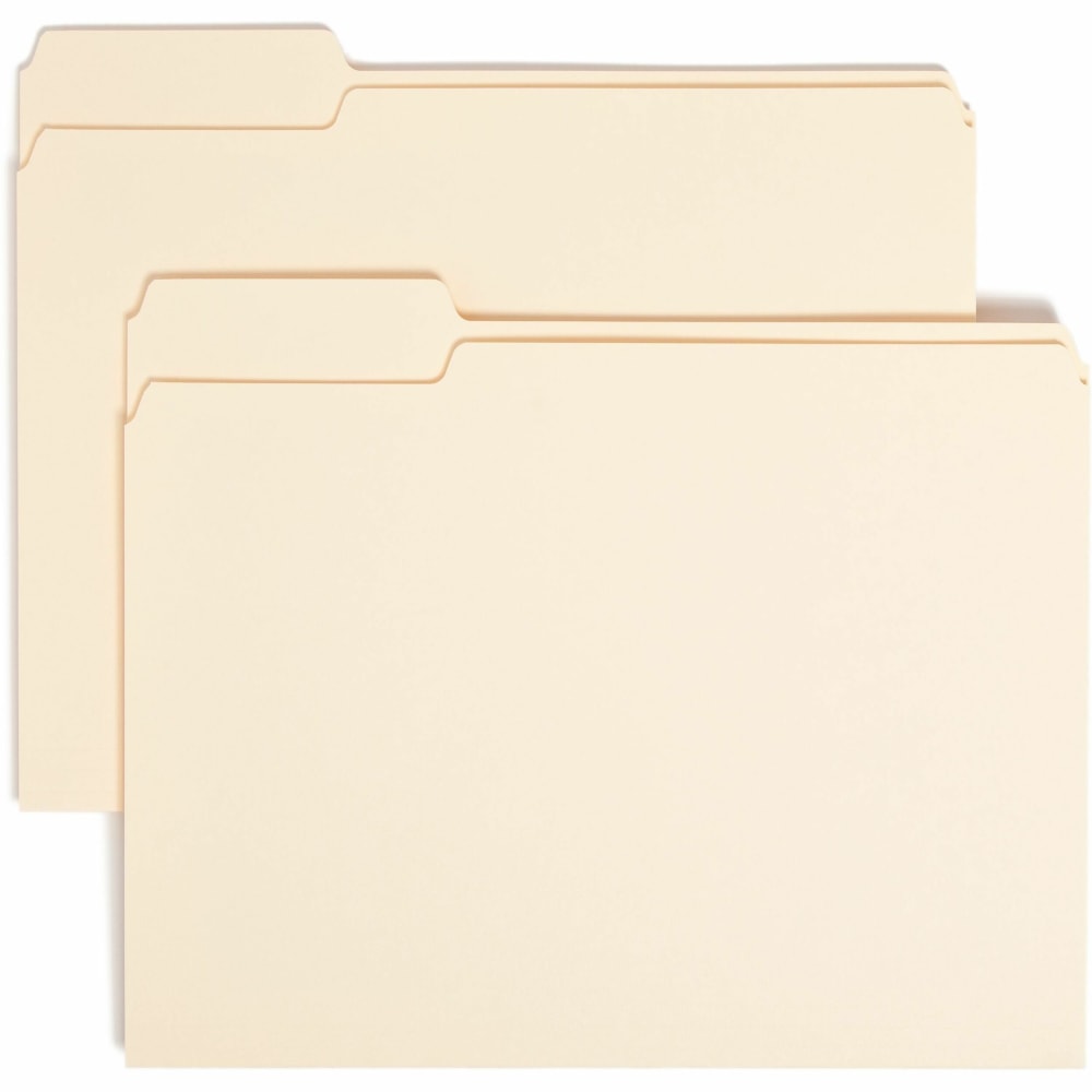 Smead Top Tab File Folders, Letter Size, 8 1/2in x 11in, 1/3 Tab Cut, Left Tab Position, 3/4in Expansion, Manila, Carton Of 500 Folders MPN:10331CT