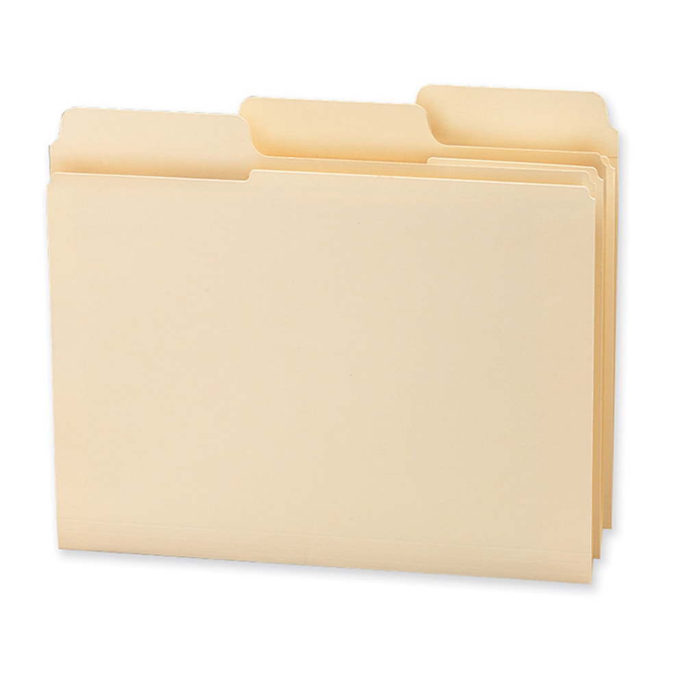 Smead 1/3-Cut 2-Ply SuperTab File Folders, Letter Size, Manila, Box Of 100 MPN:10395