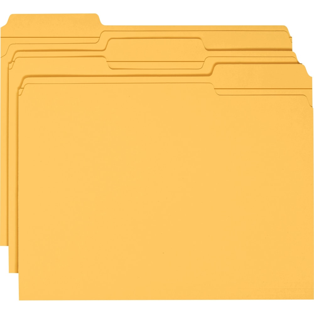 Smead 1/3-Cut 2-Ply Color File Folders, Letter Size, Goldenrod, Box Of 100 MPN:12234