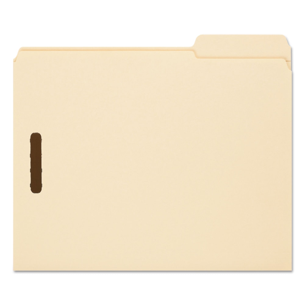 Smead Fastener Folders With Reinforced Tab, 2 Fasteners, Letter Size, 1/3-Cut Tab, 3/4in Expansion, Manila, Box Of 50 MPN:14538