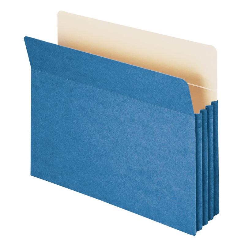 Smead Color File Pockets, 3 1/2in Expansion, 9 1/2in x 11 3/4in, Blue, Pack Of 25 MPN:1524E-BE