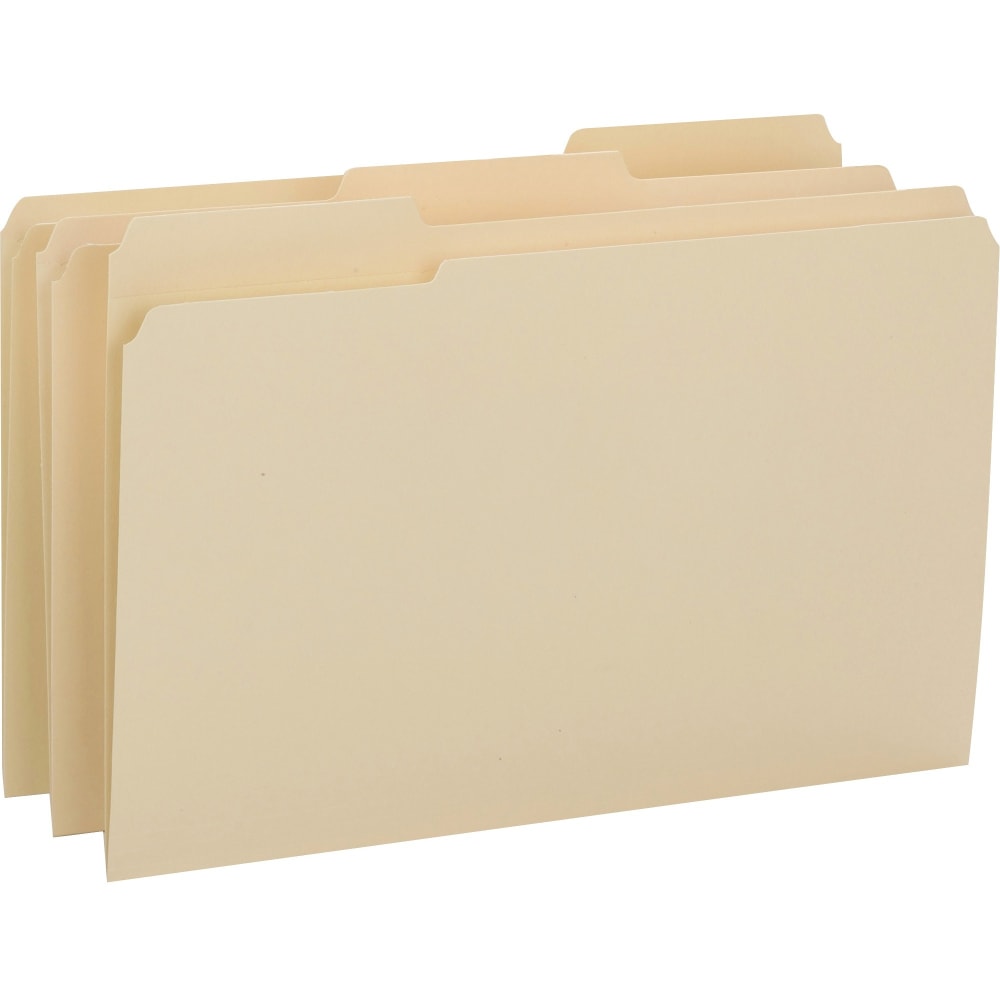 Smead Folders With Reinforced Tab, Legal Size, 1/3 Tab Cut, Manila, Box Of 100 MPN:15300