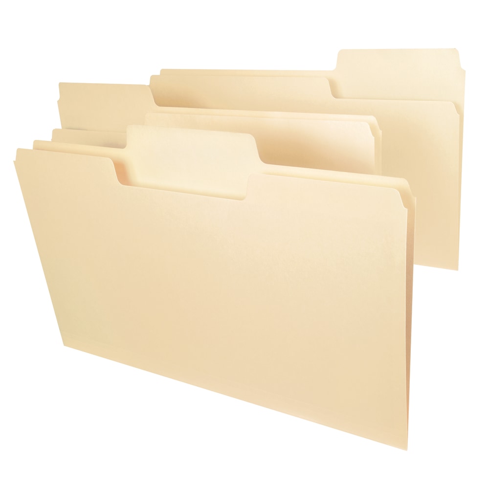 Smead SuperTab File Folders, Legal Size, 1/3 Cut, Manila, Box Of 100 MPN:15301