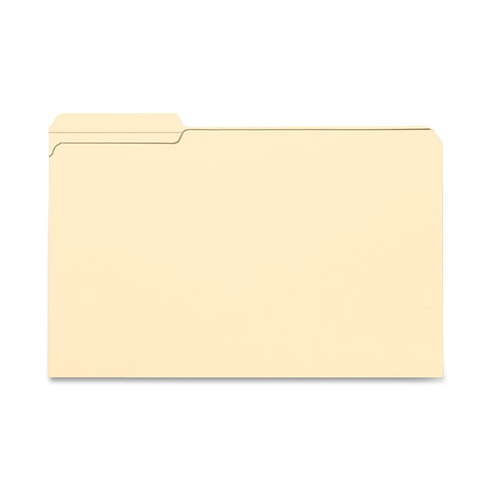 Smead File Folders, Reinforced Tab, 1/3 Cut, Left Position, Legal Size, Manila, Box Of 100 MPN:15335