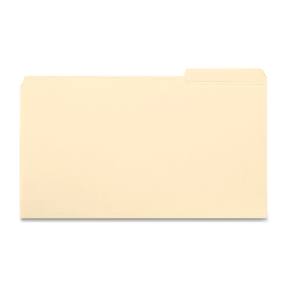 Smead File Folders, 1/3 Cut, Legal Size, Right Tab Cut, Manila, Box Of 100 MPN:15337