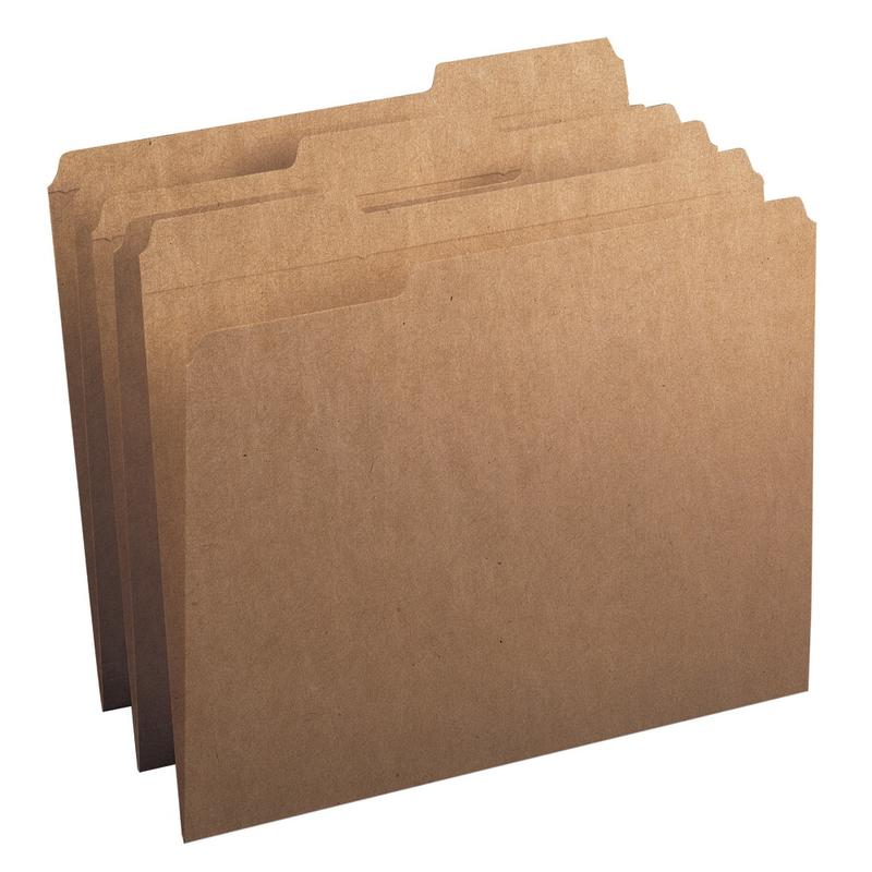 Smead Reinforced Tab Kraft File Folders, Letter Size, 1/3 Cut, Pack Of 100 MPN:2-153LK