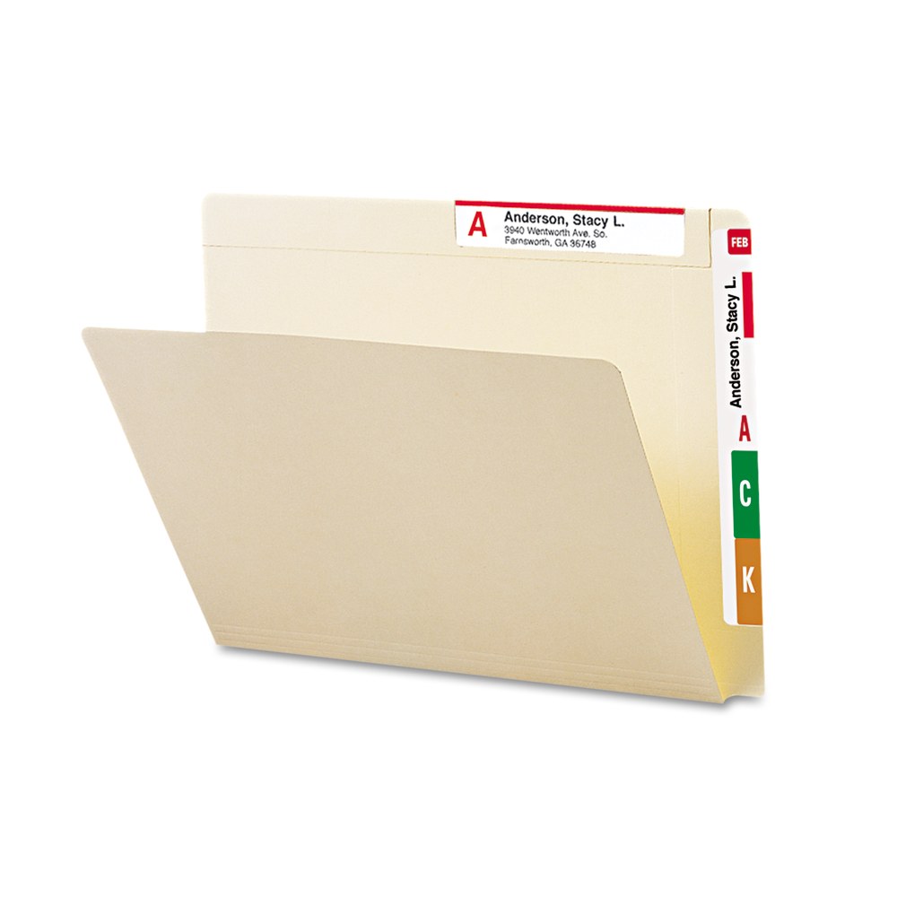 Smead Conversion Folders With Top Tab And End Tab, 3/4in Expansion, Letter Size, Manila, Box Of 100 Folders MPN:24190