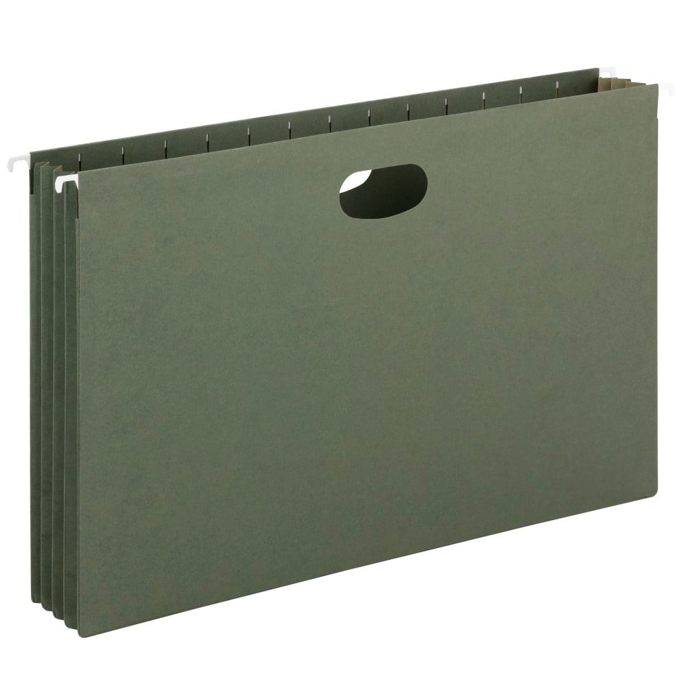 Smead Hanging Expanding File Pockets, 3 1/2in Expansion, Legal Size, Standard Green, Box Of 10 MPN:28H26E