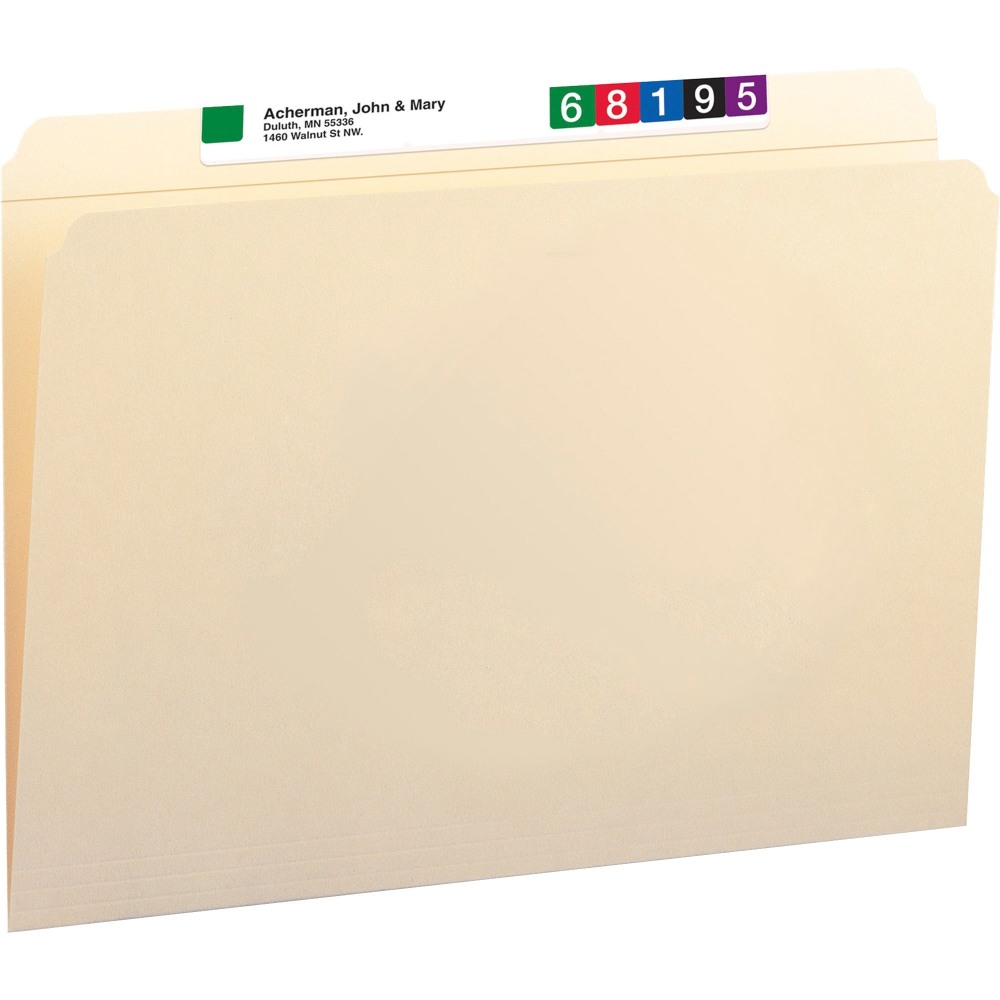 Smead Manila Reinforced Tab Fastener Folders, Legal Size, Straight Cut, Pack Of 50 MPN:2K2-150C-1