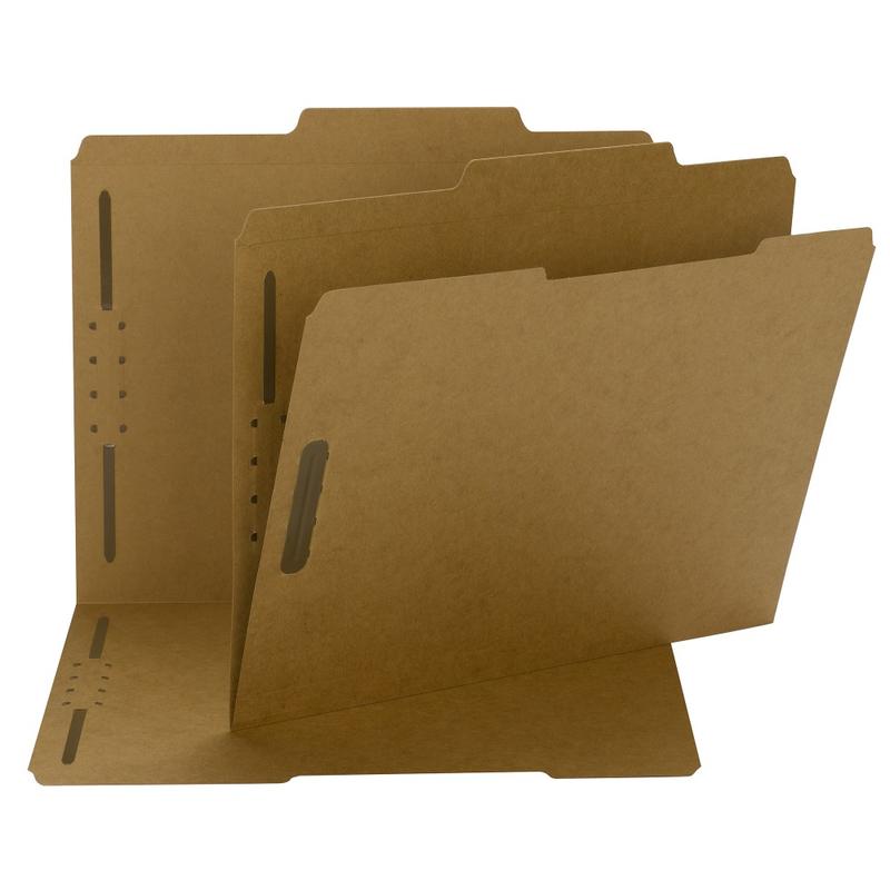 Smead Kraft Reinforced Tab Fastener Folders, 3/4in Expansion, 8 1/2in x 11in, Letter, Brown, Box of 50 MPN:2K21525LAK13