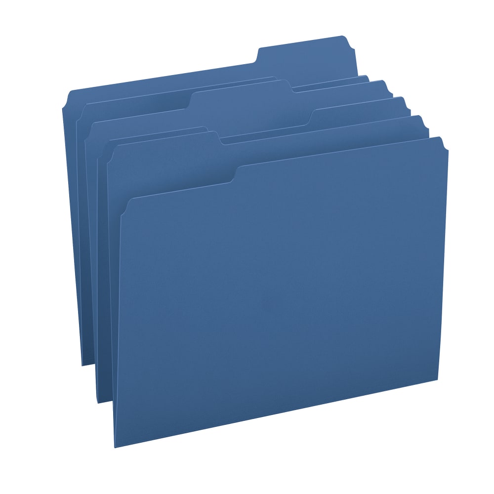 Smead Color File Folders, Letter Size, 1/3 Cut, Navy, Box Of 100 MPN:53LNY