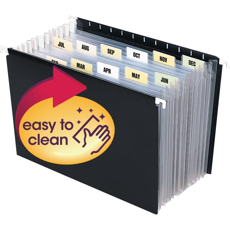 Smead Hanging Portable Pocket Expanding File, Letter Size, Black MPN:65125