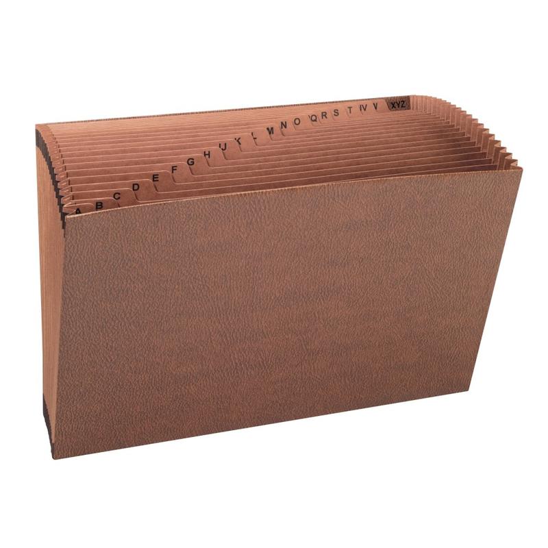 Smead TUFF Expanding File, 21 Pockets, A-Z, 15in x 10in, Legal Size, 30% Recycled, Brown MPN:70430
