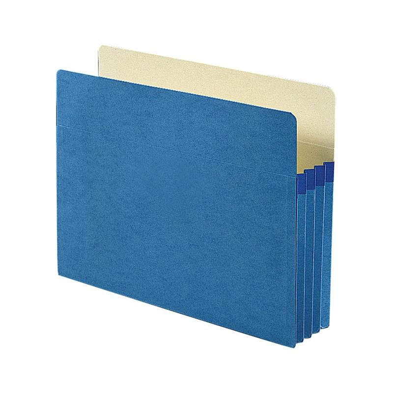 Smead File Pocket Expanding Color Pockets, 3 1/2in Expansion, Letter Size, Blue MPN:73225