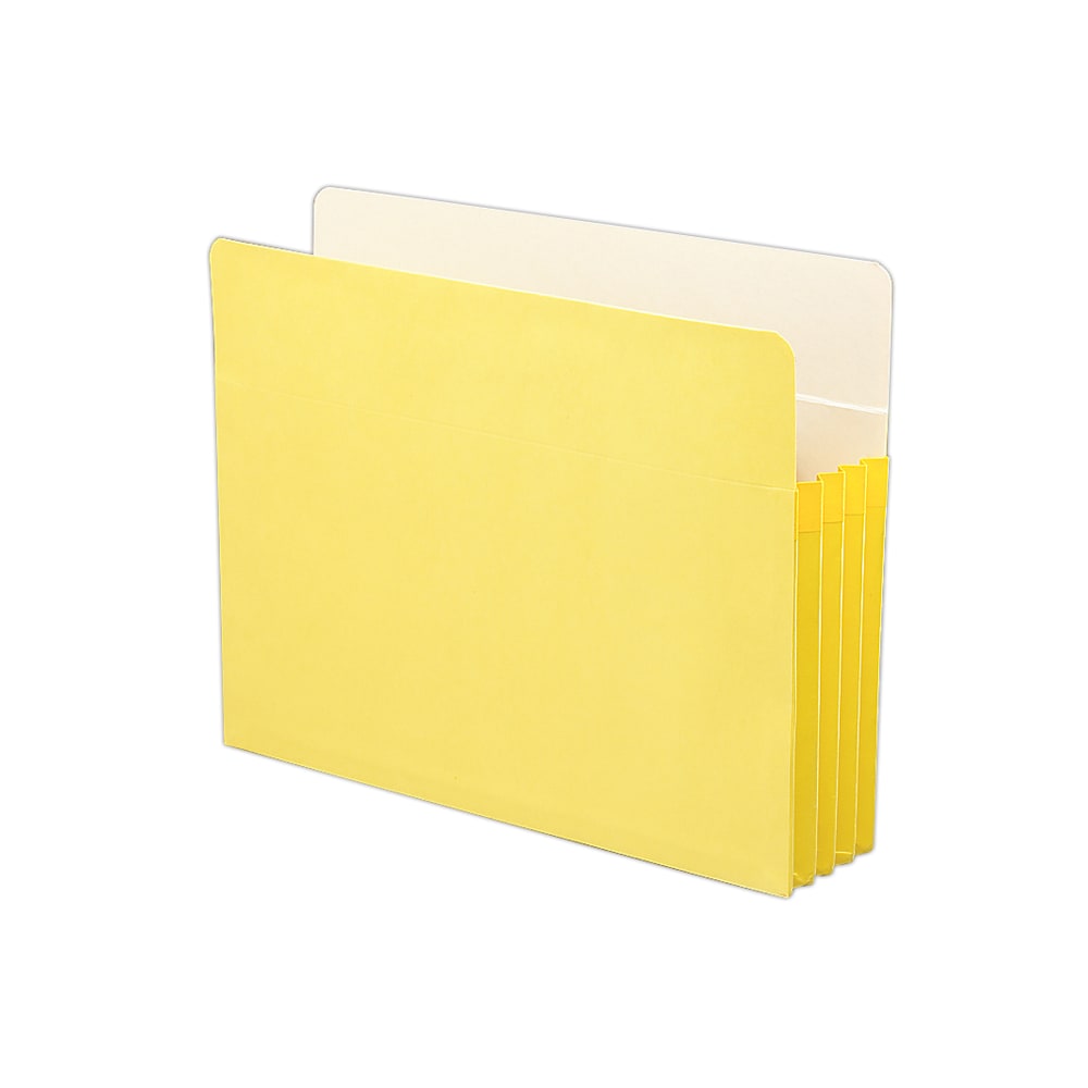 Smead Color File Pockets, Letter Size, 3 1/2in Expansion, 9 1/2in x 11 3/4in, Yellow MPN:73233