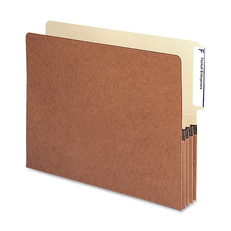 Smead Redrope End-Tab File Pockets, Letter Size, 3 1/2in Expansion, 30% Recycled, Redrope, Box Of 10 MPN:73624