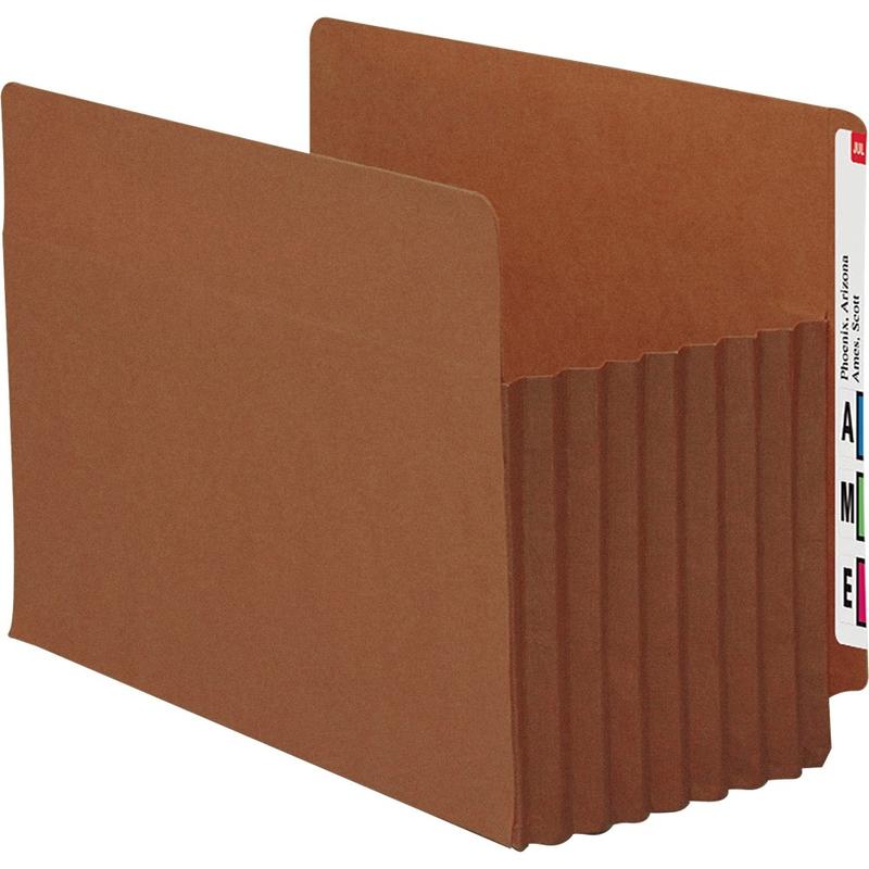 Smead TUFF Pocket File Pockets, End-Tab, Letter Size, 7in Expansion, 30% Recycled, Red, Box Of 5 MPN:73795