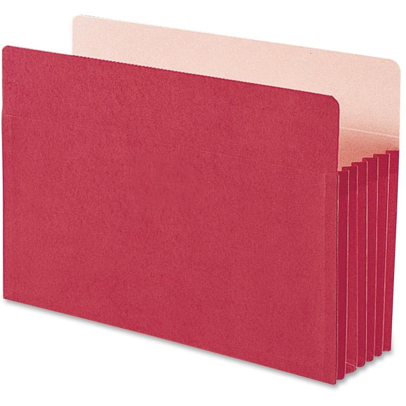 Smead Colored File Pocket, 8-1/2in x 14in, 10% Recycled, Red MPN:74241